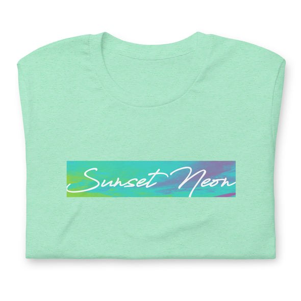 Sunset Neon Neowave Script Unisex T-Shirt