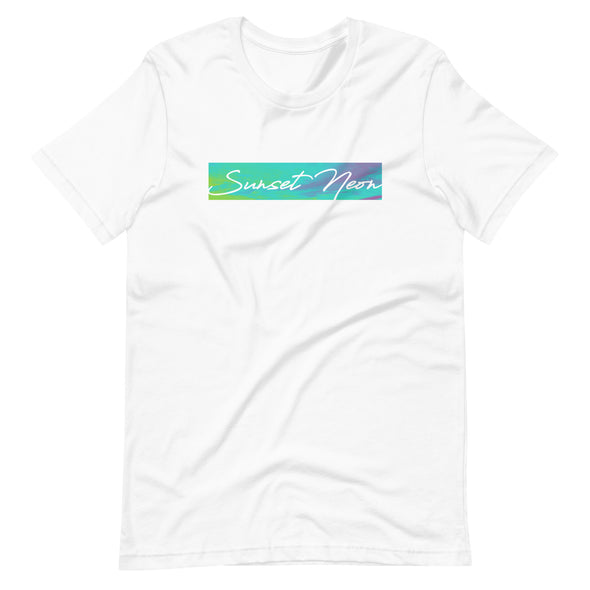 Sunset Neon Neowave Script Unisex T-Shirt